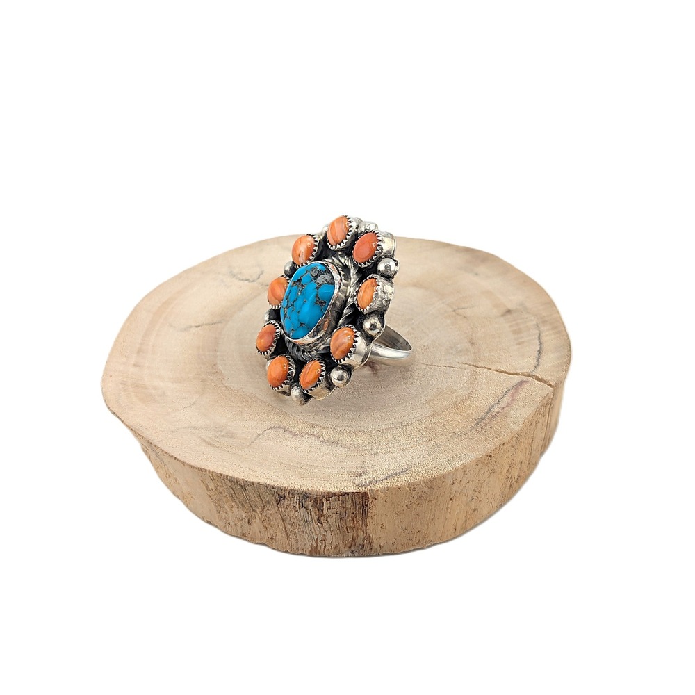 Navajo Jewelry Women's Ring Handmade Native American Signed Adjustable *** - Picture 5 of 11